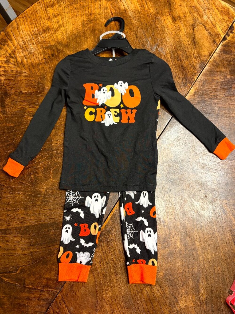 One Pair 2pc. Celebrate Halloween Kids Pajama Set Boo Crew Size 3T Ghost Costume